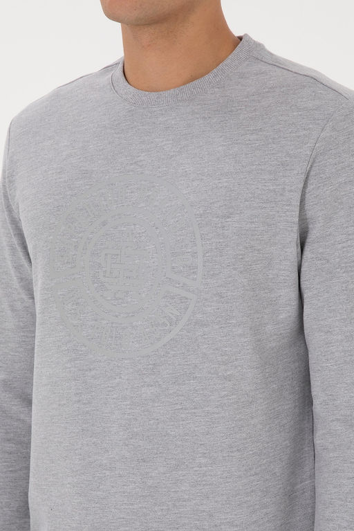 Erkek Gri Melanj Sweatshirt - U.s. polo assn фото 7