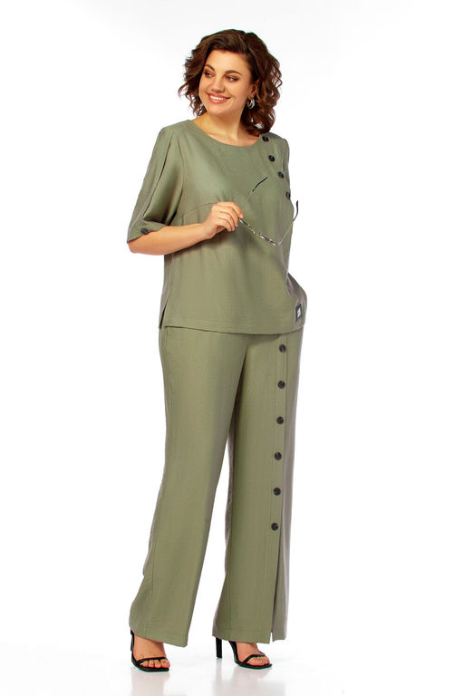 Костюм Olga Style С1022 хаки  фото 3