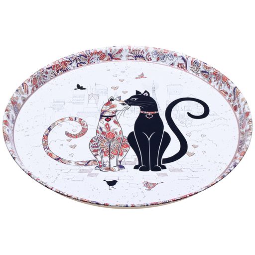 ПОДНОС СЕРВИРОВОЧНЫЙ AGNESS ПАРИЖСКИЕ КОТЫ 33*2,1 СМ  фото 2