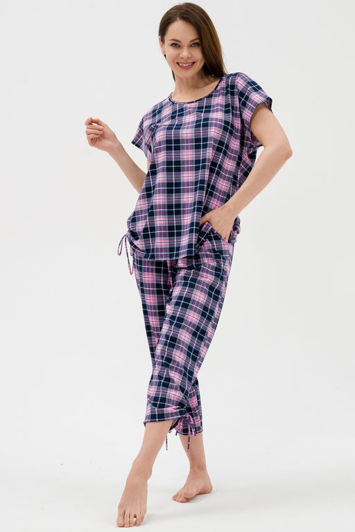 Костюм женский из футболки и брюк из кулирки Крым розовый - Амадэль фото 8