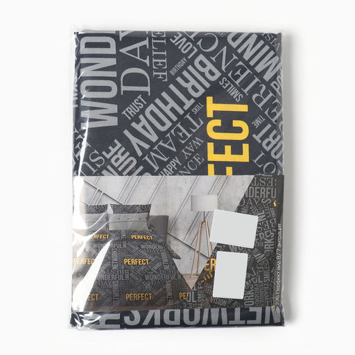 Постельное бельё 1,5 сп Перфект, антрацит, 150х210 см, 150х210 см, 70х70 см, бязь, 105 г/м, 100% хлопок - Атра фото 5