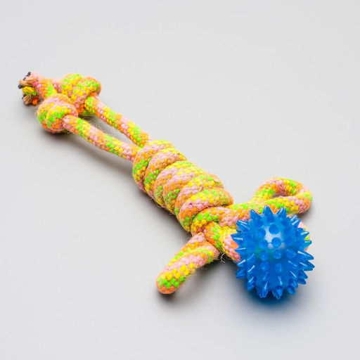 Игрушка канатная Человечек с мячиком, 75 г, до 24 см, микс цветов - Пижон фото 3