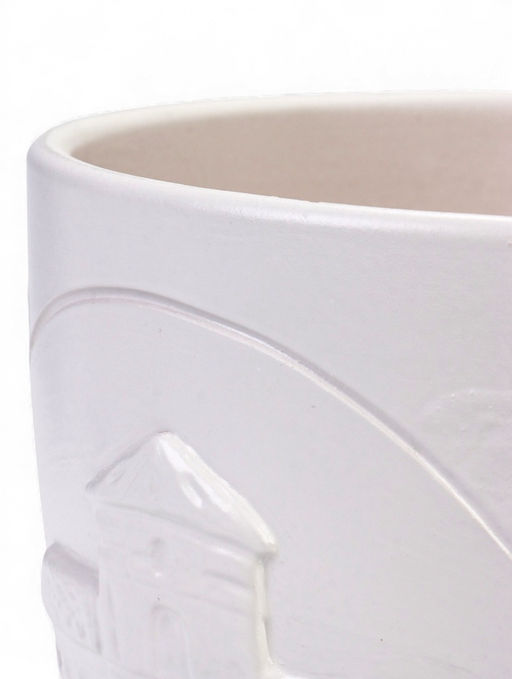 Набор горшков цветочный поддоном 4 шт 0,6 / 1,4 / 2,5 / 5 л керамика белый Галандия