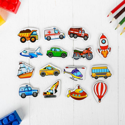 Развивающие магниты Транспорт, 15 шт. - Лесная мастерская фото 6