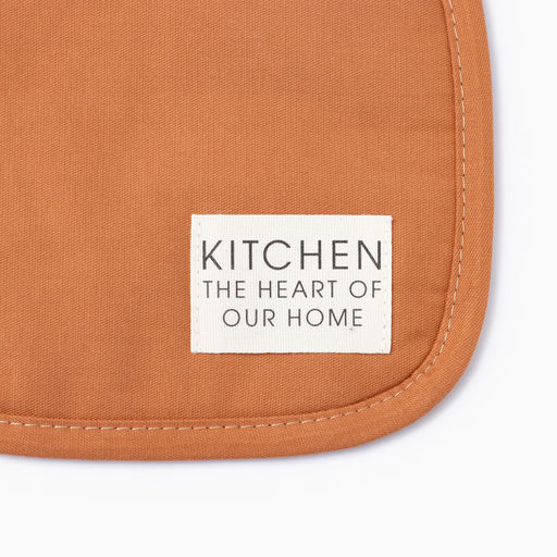 Набор кухонный Этель Kitchen, цвет оранжевый, варежка-прихватка 18×29 см, прихватка 19×19 см