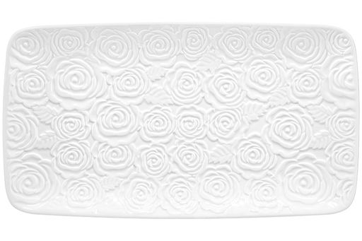 Блюдо прямоугольное 30,5*16,5*2,5 см Розы белое - Elan gallery фото 7