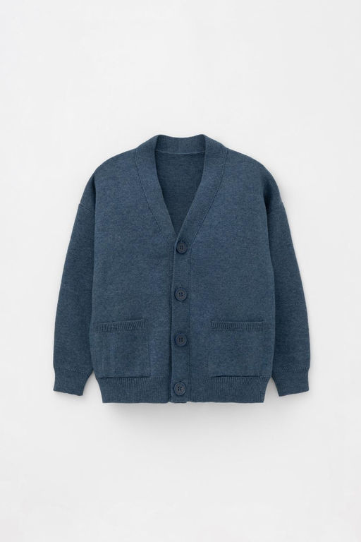 Crockid _ КВ 30155/джинсовый меланж кардиган для мал
