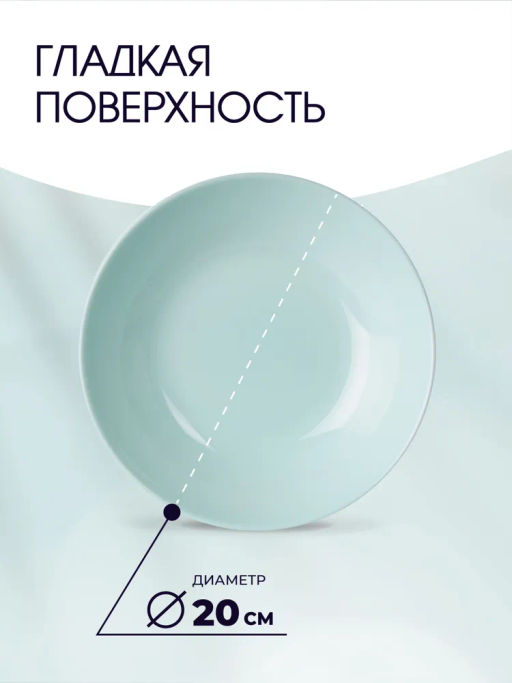 Тарелка суповая ЛИЛИ ТЮРКУАЗ 20см - Luminarc фото 3