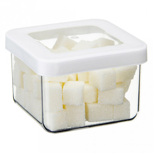 Банка для сыпучих продуктов пластмассовая Степ 0,5л, 10х10х7см, белый (Россия) - Домашняя мода фото 3