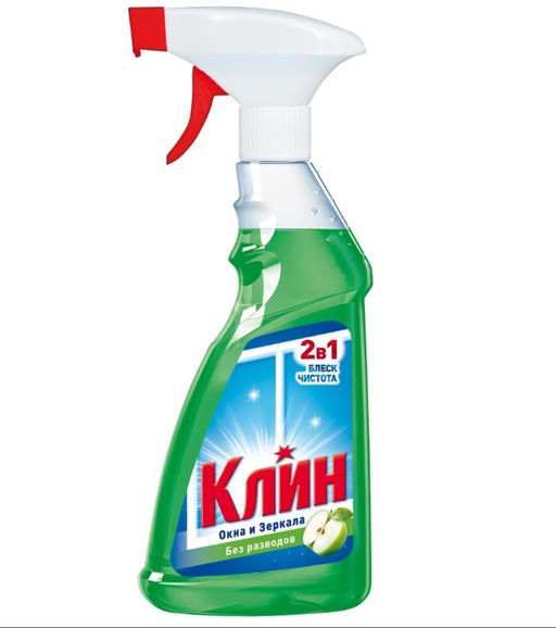 КЛИН средство д/мытья стекол 500мл Яблоко