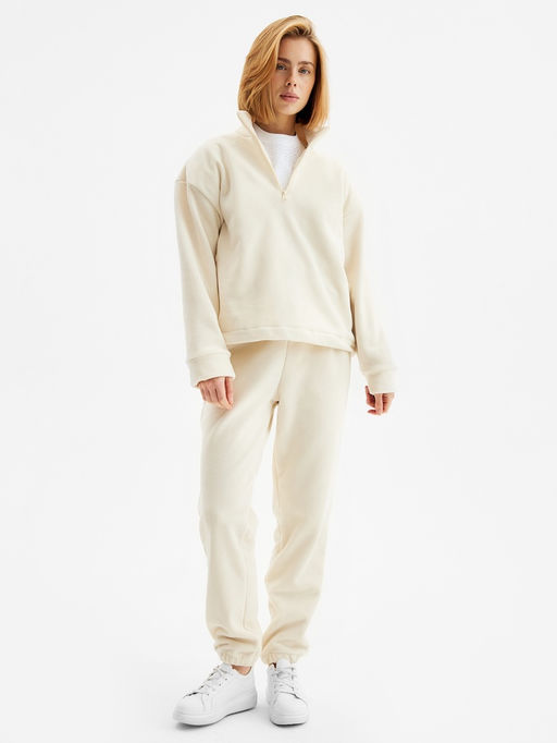 Костюм женский (анорак, брюки) MINAKU: Fleece Soft, размер 44, бежевый