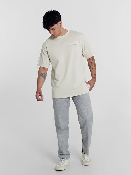 Брюки мужские серые из хлопка и льна - Mark formelle фото 3