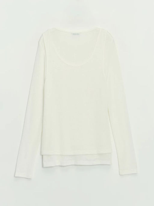 Двойной лонгслив из вискозы / Zarina  фото 8