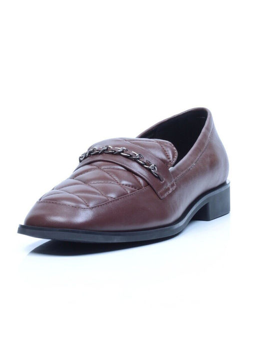 03-2102C-5C BROWN Лоферы женские (натуральная кожа)