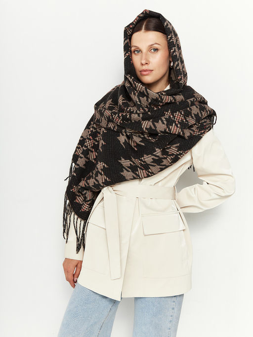 в составе ШЕРСТЬ и КАШЕМИР Большой, мягкий, теплый двусторонний палантин. - Tantino фото 6