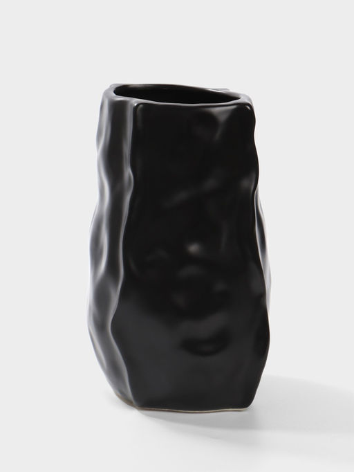 Ваза настольная керамика "Габино" 18,5х12 см, чёрный