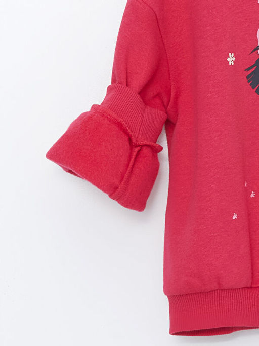 Bisiklet Yaka Bask?l? K?z ?ocuk Sweatshirt - Waikiki фото 2