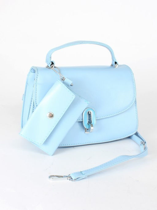 Сумка женская искусственная кожа Ch&K-1072, 1отд, плечевой ремень, голубой SALE 255056 - Adelia фото 6