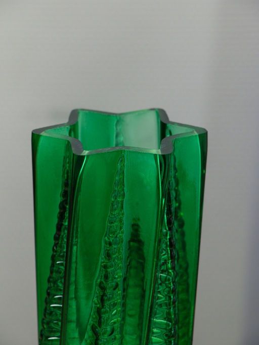 Ваза «Флоранс», 25×11×9 см, стекло, зелёная