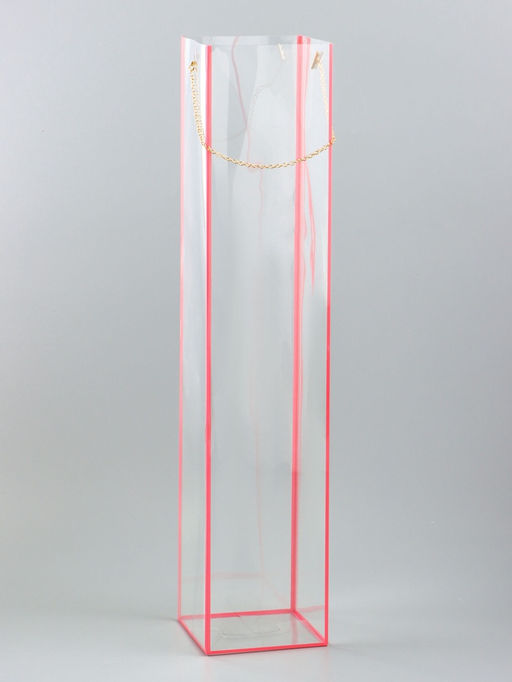 Цена за 5 шт. Переноска для цветов из PVC, розовая, влагостойкая, 50?10?10 см - UPAK LAND фото 2