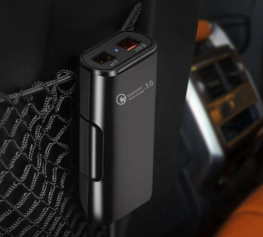 Автомобильное зарядное устройство в прикуриватель 4 USB порта,1.8 метра