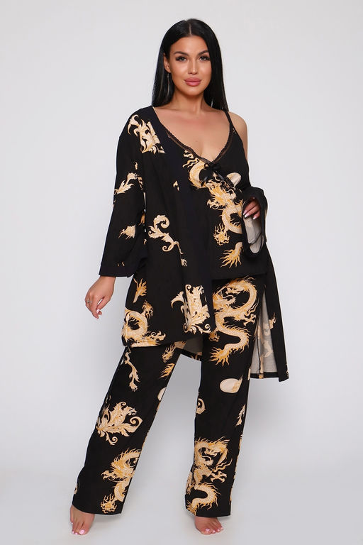 Пеньюар тройка Драконы 929