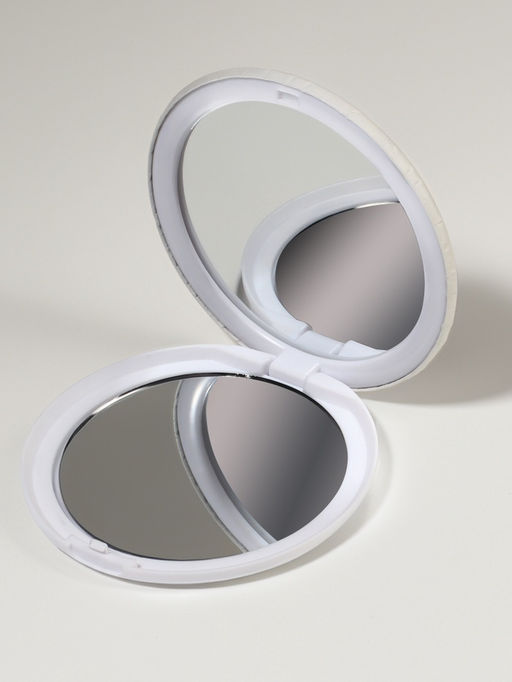 Зеркало складное «Единороги», d=7.5 см, белое, розовое