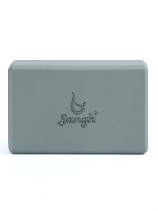 Блок для йоги 23×15×7.5 см, вес 120 г, серый