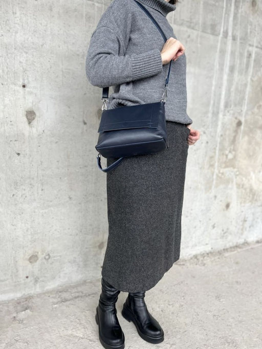 Женская кожаная сумка через плечо 8722-9 Д.Блу - Sergio valentini фото 7