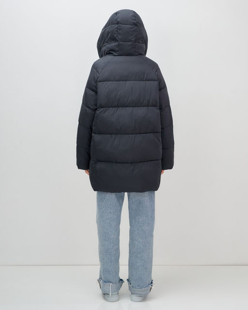 Куртка двубортная женская зимняя с капюшоном черного цвета 7736Ch Бренд: Visdeer  фото 17