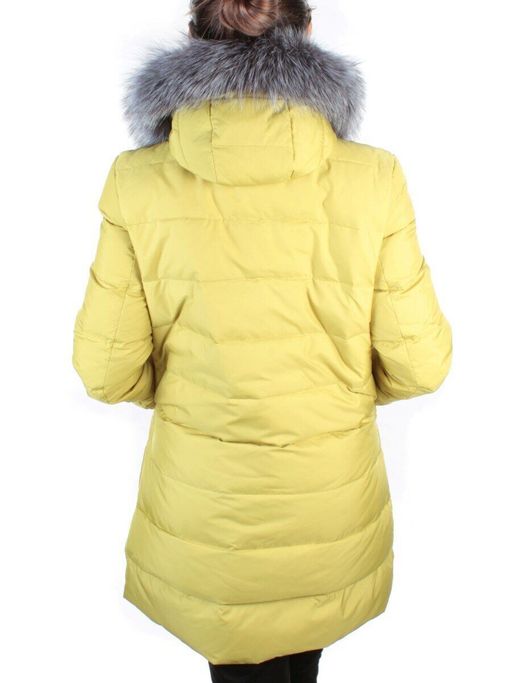 91577 YELLOW Пальто зимнее женское (200 гр. холлофайбера) - Fashion фото 4