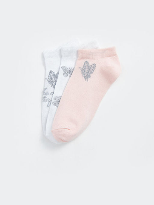 Desenli K?z ?ocuk Patik ?orap 3l? - Waikiki фото 2