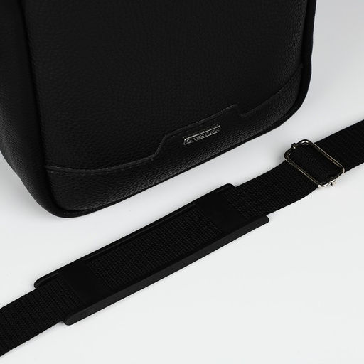 Сумка мужская TEXTURA через плечо, искусственная кожа, цвет чёрный  фото 4