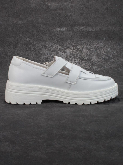 03-PDA165-1 WHITE Полуботинки женские (натуральная кожа)