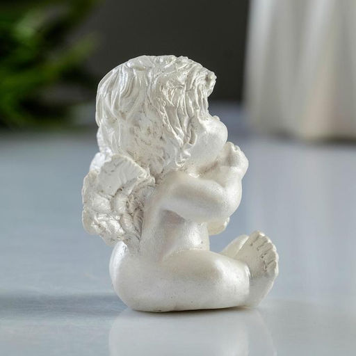 Фигурка гипс Ангелок, перламутровая, 5?5.5?4 см