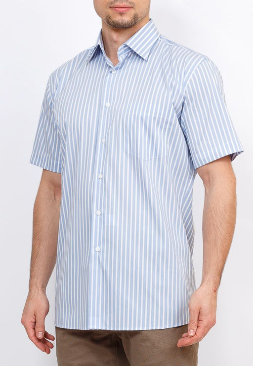 Сорочка мужская короткий рукав GREG Gb221/307/100/Z STRETCH  фото 8