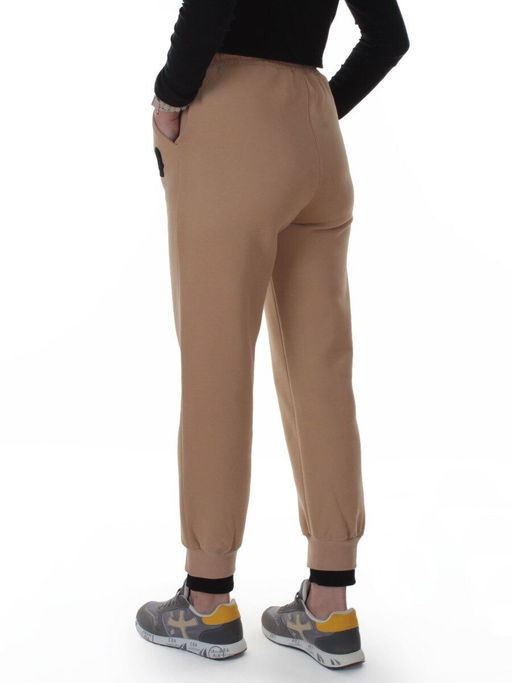 2619 BEIGE Брюки спортивные утепленные женские (85% хлопок, 10% полиэстер, 5% спандекс)