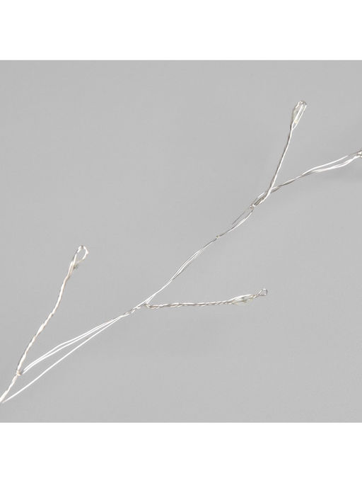 Гирлянда «Мишура» 50 м роса, IP44, серебристая нить, 1500 LED, 8 режимов, свечение тёплое белое, 36 В