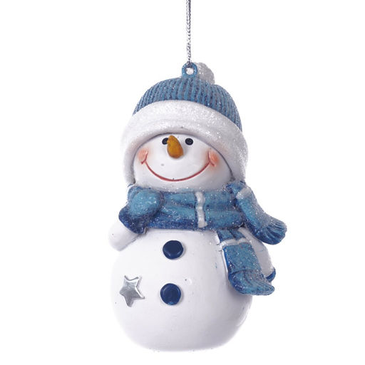 Фигурка декоративная подвесная "Снеговик", L5 W4,5 H8,5 см, 2в.