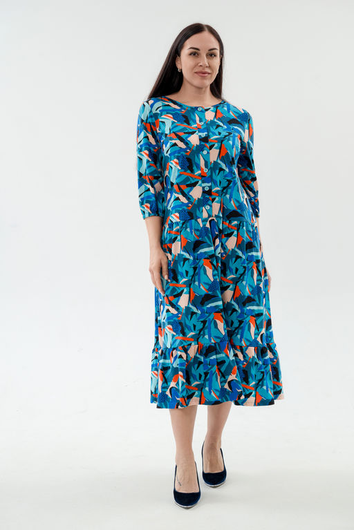 Платье женское из кулирки Софи осколки - Амадэль фото 2