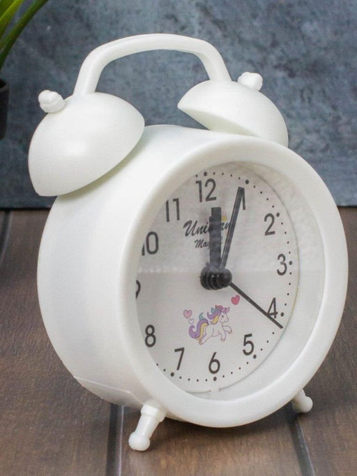 Часы-будильник Milota, white (12,5х9 см)