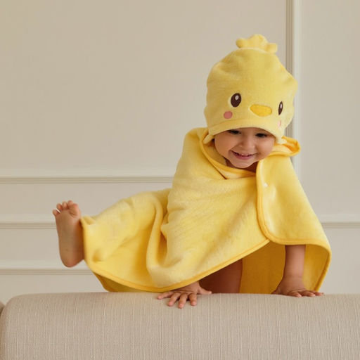 Полотенце-уголок LoveLife Утёнок, 60х85 см, 100% пэ, велсофт 450 г/м2  фото 2