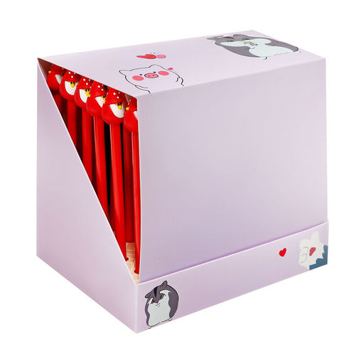 Цена за 48 шт. Ручка-прикол Calligrata Новый год, чёрные чернила, гелевая, подарочная, МИКС