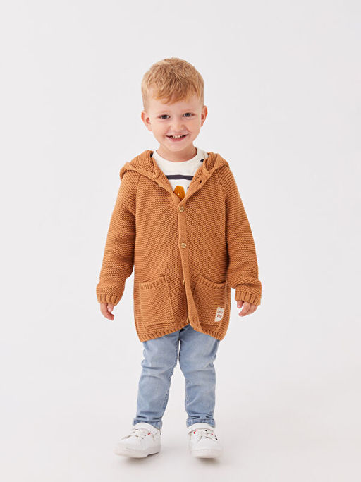 Kap??onlu Uzun Kollu Erkek Bebek Triko H?rka - Waikiki фото 2