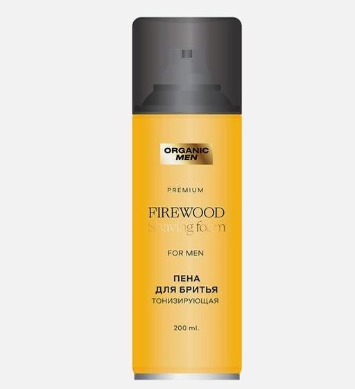 Organic Men / ПЕНА ДЛЯ БРИТЬЯ ТОНИЗИРУЮЩАЯ FIREWOOD, 200 мл - Organic shop фото 2