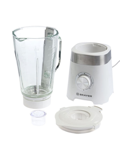 Блендер BRAYER 12006BR, стационарный, 800 Вт, 1.75 л, 5 скоростей, белый