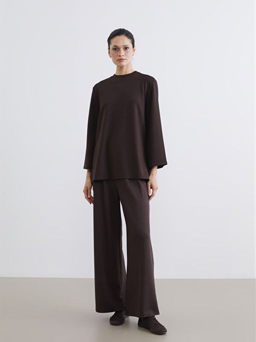 Bisiklet Yaka Oversize Kad?n Sweatshirt Tunik