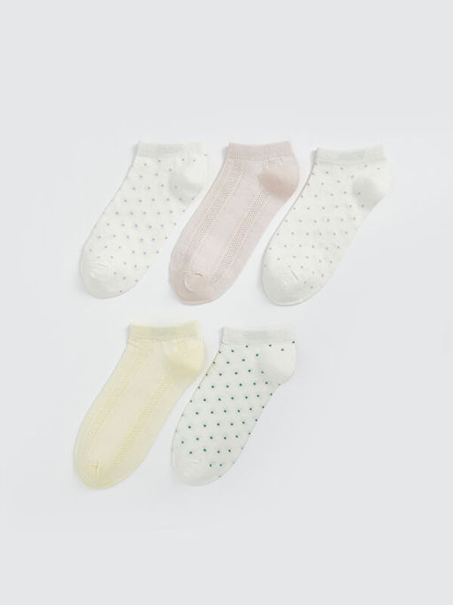 Desenli Kad?n Patik ?orap 5li