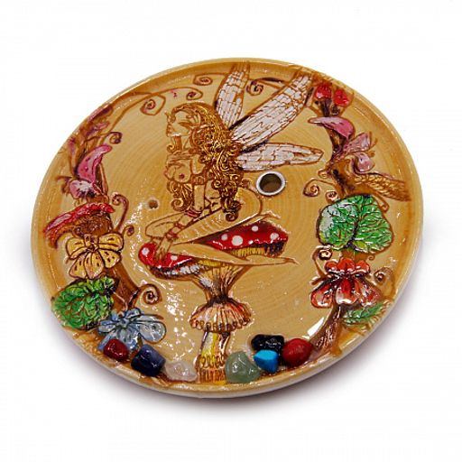 Подставка под благовония Лесная Фея символ счастья и неожиданного везения ручная роспись