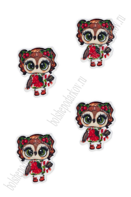 Кабошон-вырубка "Совёнок" 2,5*3,6 см (10 шт) SF-6034, №4